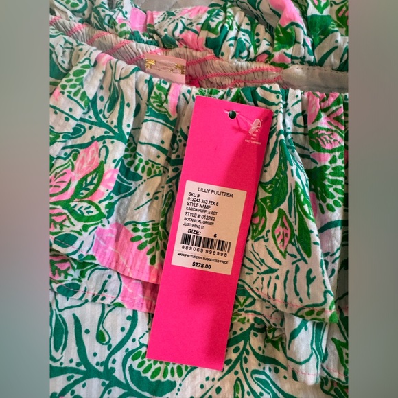 Lilly Pulitzer Kasida 2 piece Crop top skirt set 12 Just Wing It Botanical - Picture 6 of 7